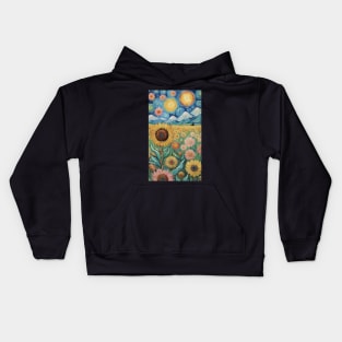 Sunflowers in Starlight: Van Gogh's Nocturnal Overture Kids Hoodie